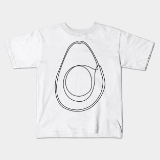 One Line Avocado Kids T-Shirt